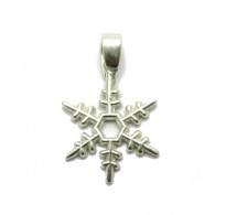 PE001129 Sterling silver pendant Snowflake Solid 925 Charm